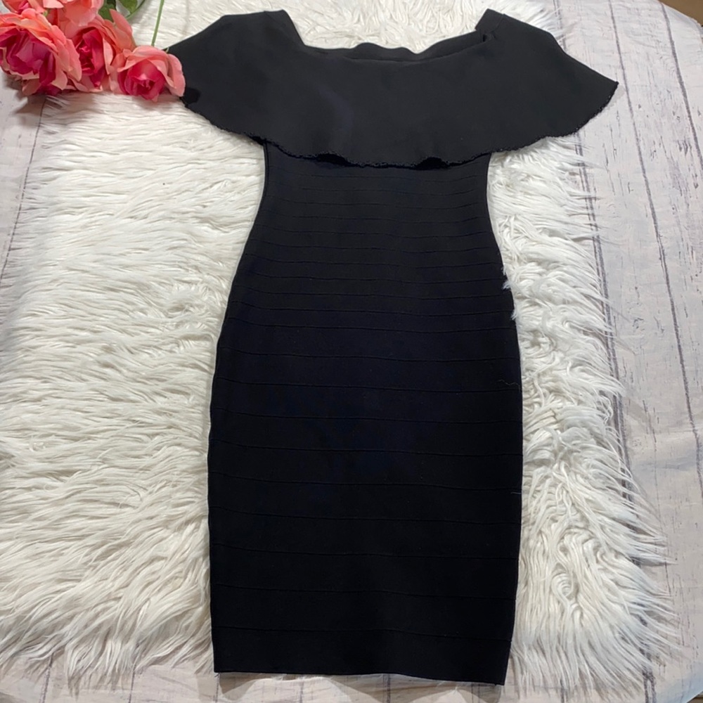 Marciano Black Bodycon Mini Dress sz XS